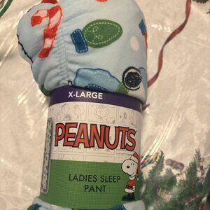 NWT Ladies XL Peanuts Flannel Sleep Pants